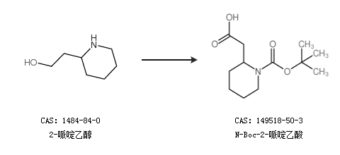 N-Boc-2-哌啶乙酸的合成路線