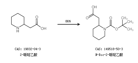 N-Boc-2-哌啶乙酸的合成路線